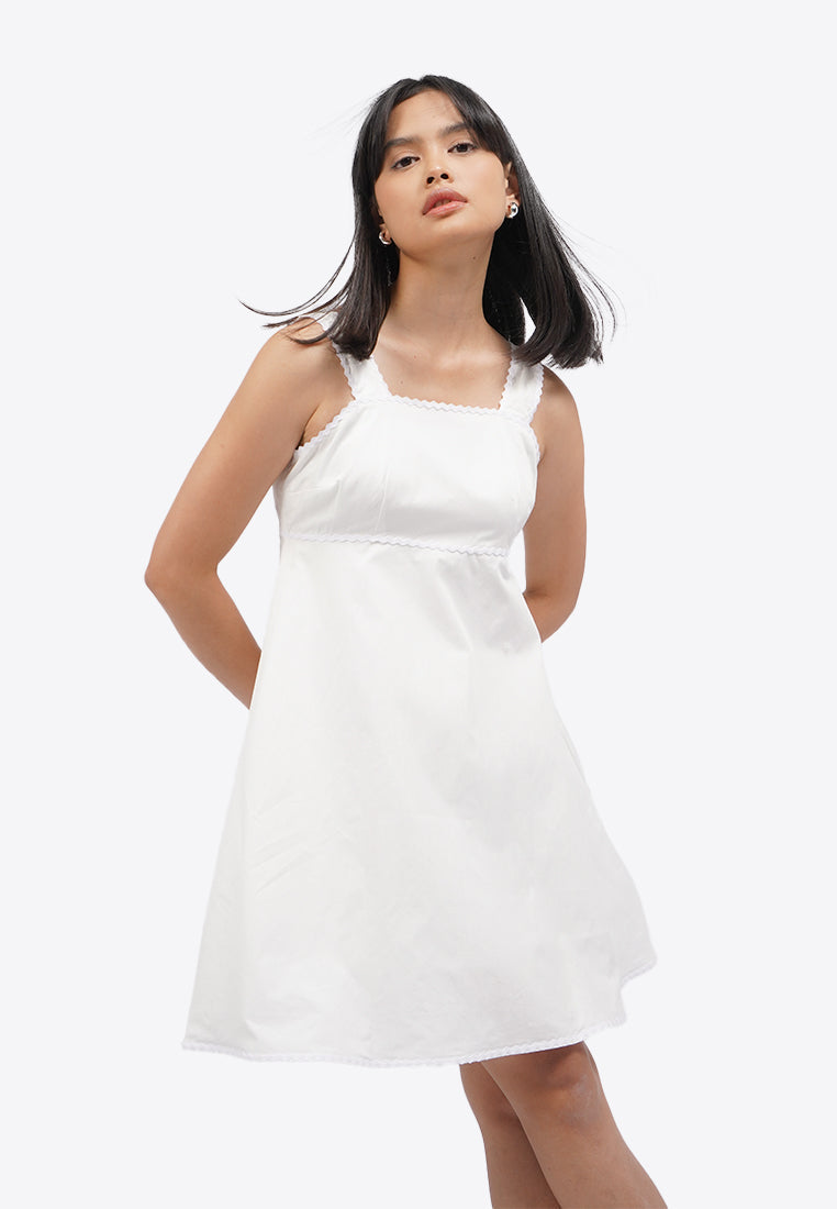 Ric Rac Details Strap Mini Dress