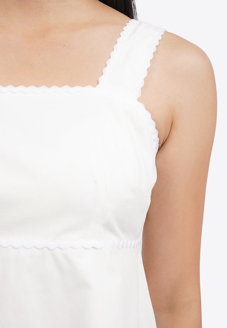 Ric Rac Details Strap Mini Dress