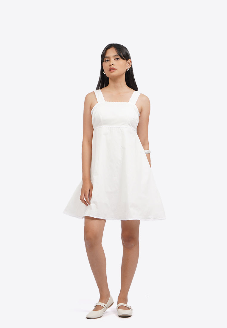Ric Rac Details Strap Mini Dress