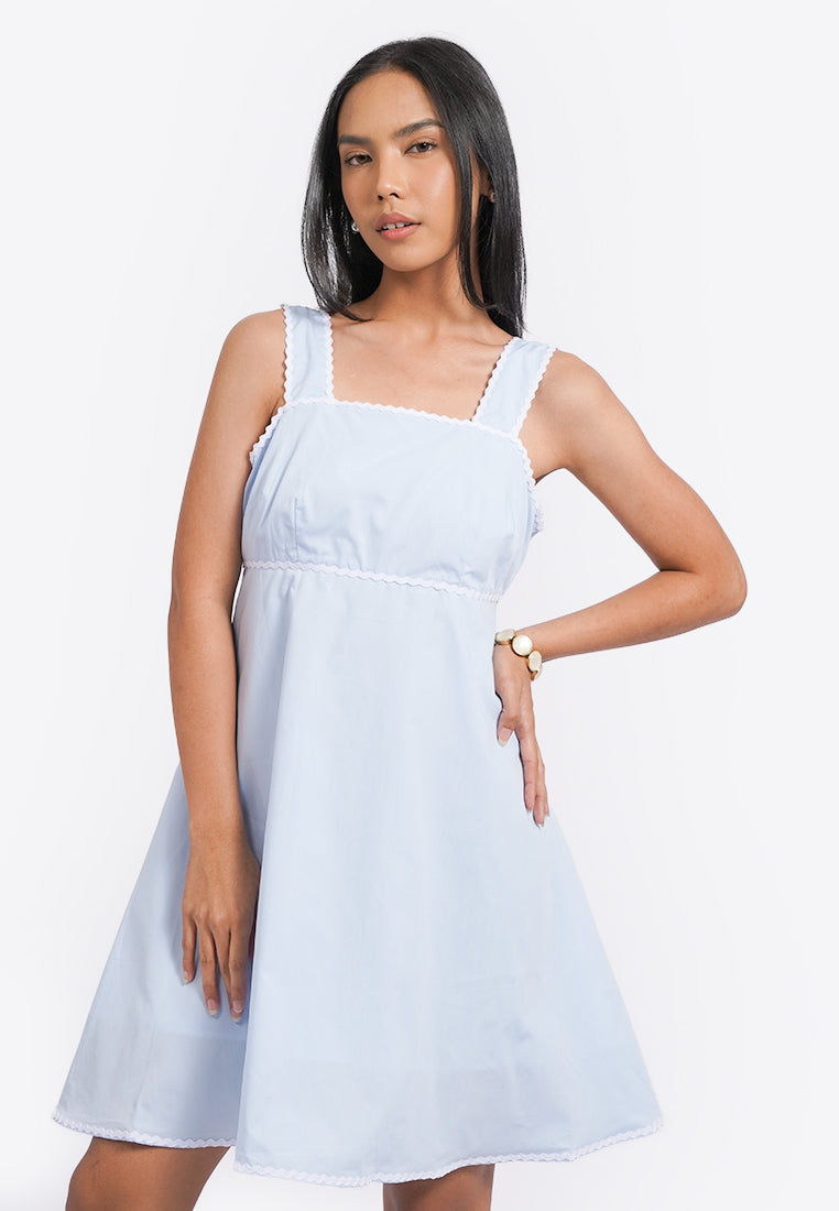 Ric Rac Details Strap Mini Dress