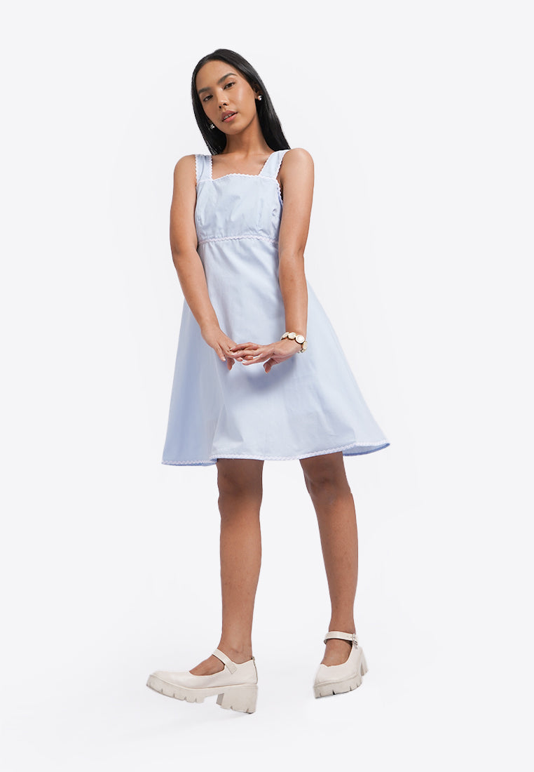 Ric Rac Details Strap Mini Dress
