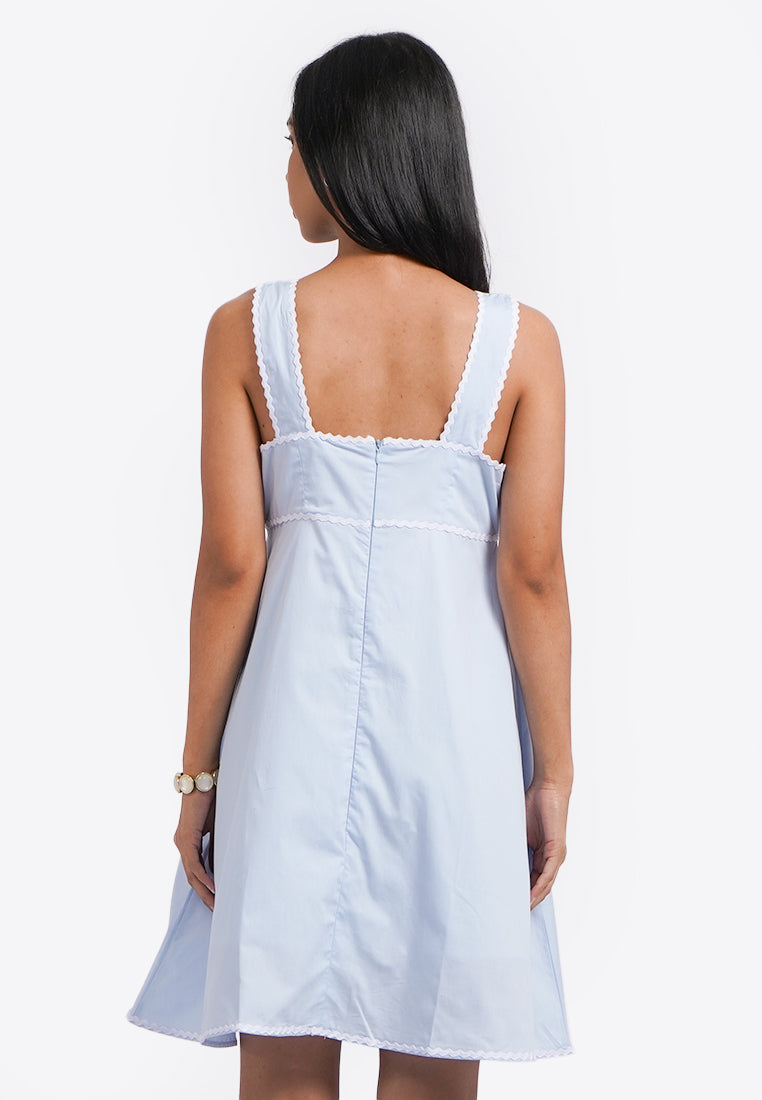 Ric Rac Details Strap Mini Dress
