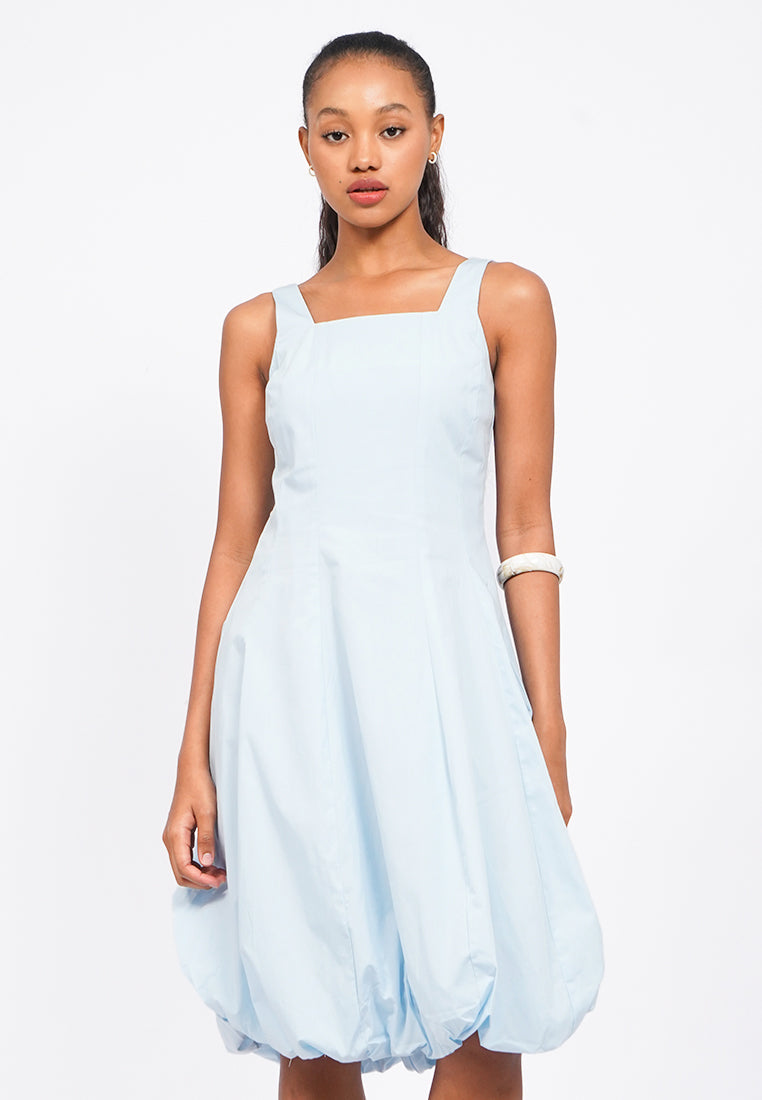 Sleeveless Balloon Midi Dress