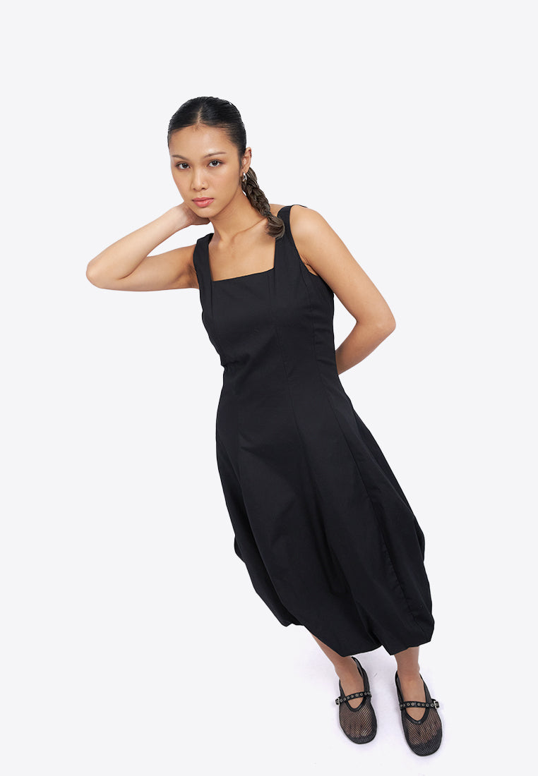 Sleeveless Balloon Midi Dress