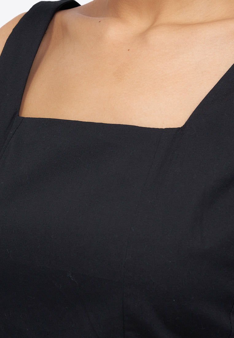 Sleeveless Balloon Midi Dress
