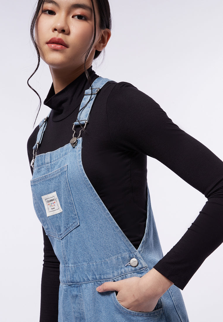 Denim Pinafore Mini Dress