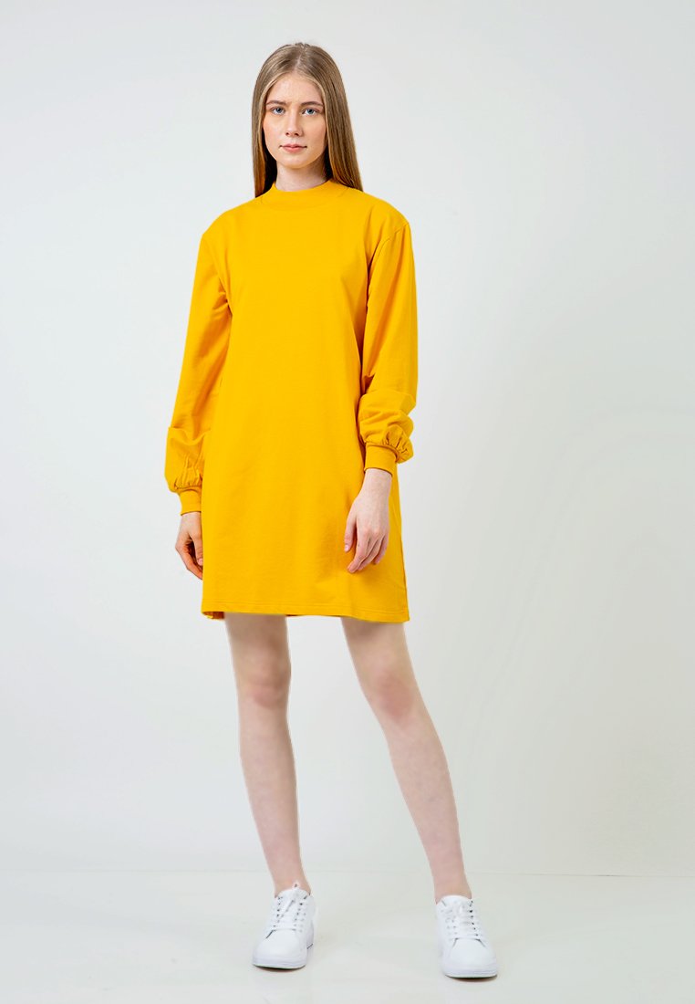 Yellow Highneck Dress