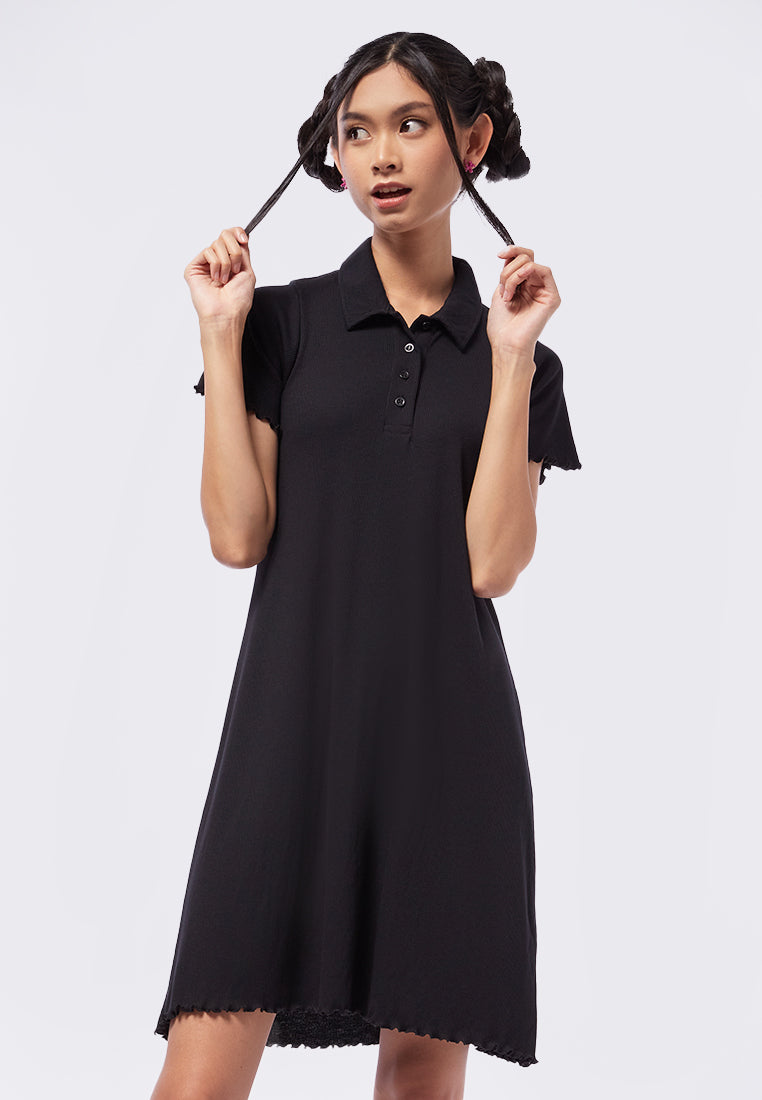Collared A-Line Mini Dress