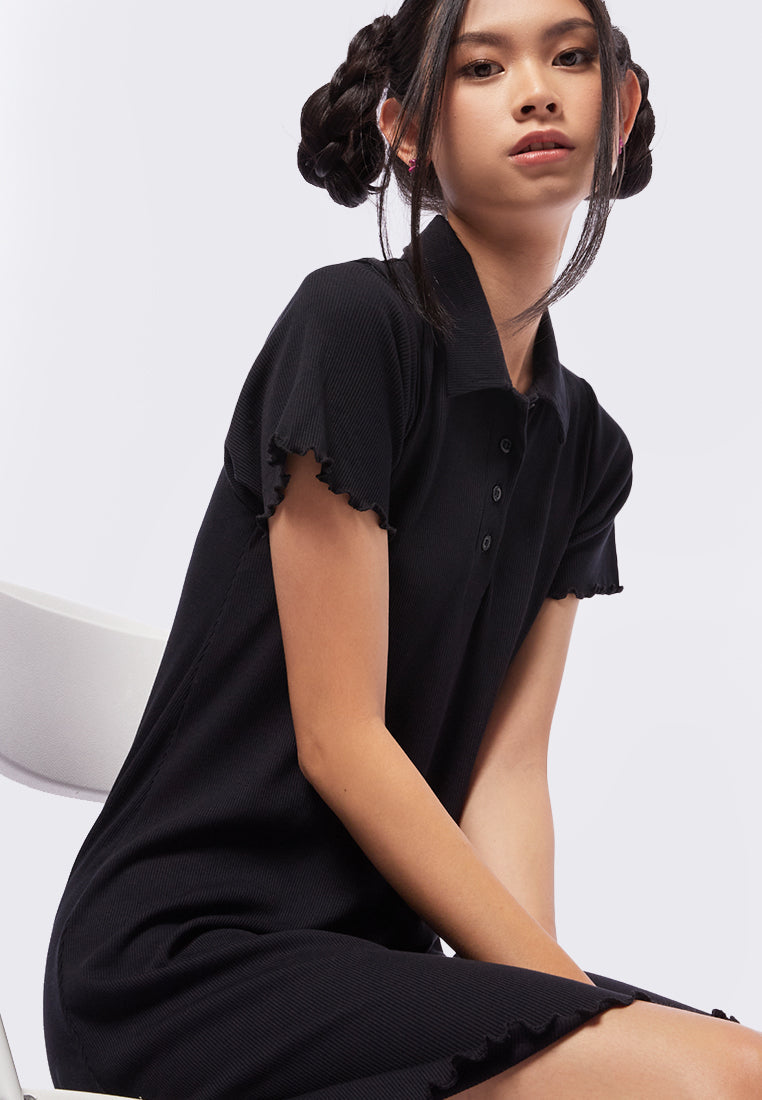 Collared A-Line Mini Dress