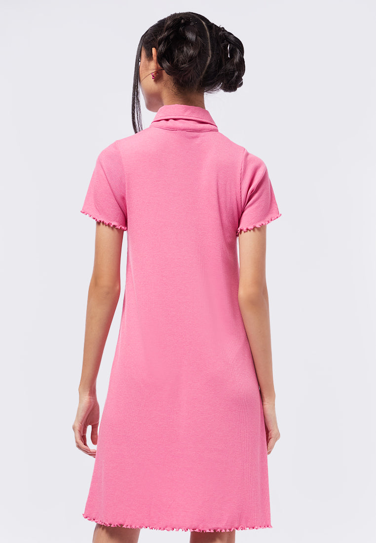 Collared A-Line Mini Dress