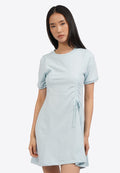 Side Ruched Short Sleeve Mini Dress