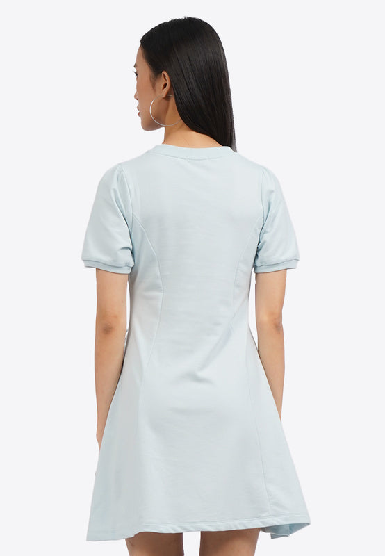 Side Ruched Short Sleeve Mini Dress