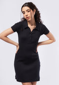 Rib Polo Mini Dress