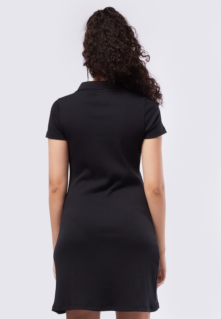 Rib Polo Mini Dress