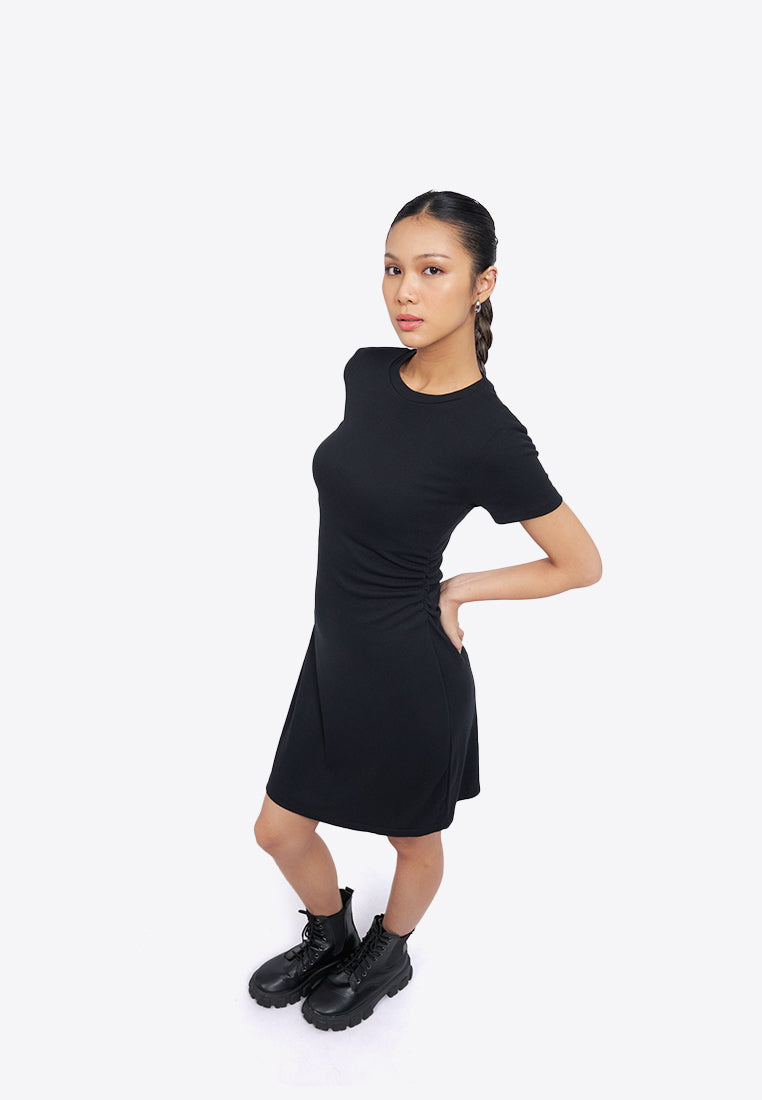 Side Ruched Fitted Mini Dress