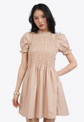 Short Sleeve Smocked Mini Dress