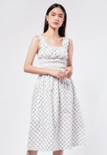 Smocked Sleeveless Midi Dress