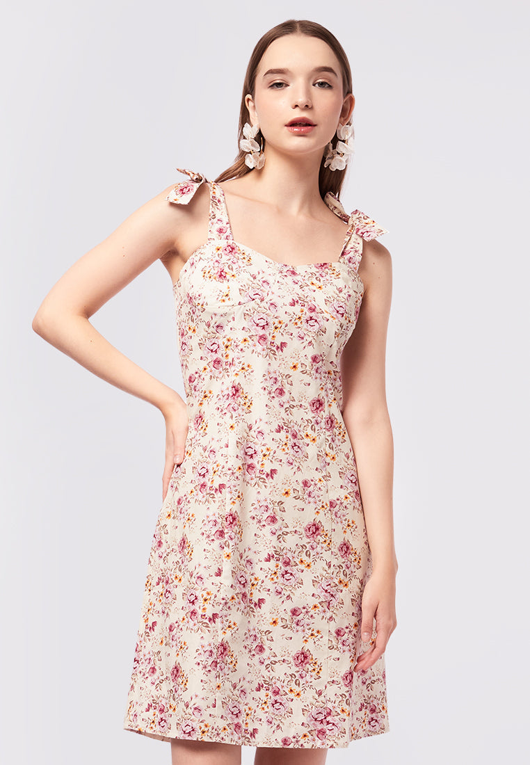 Floral Strappy Midi Dress