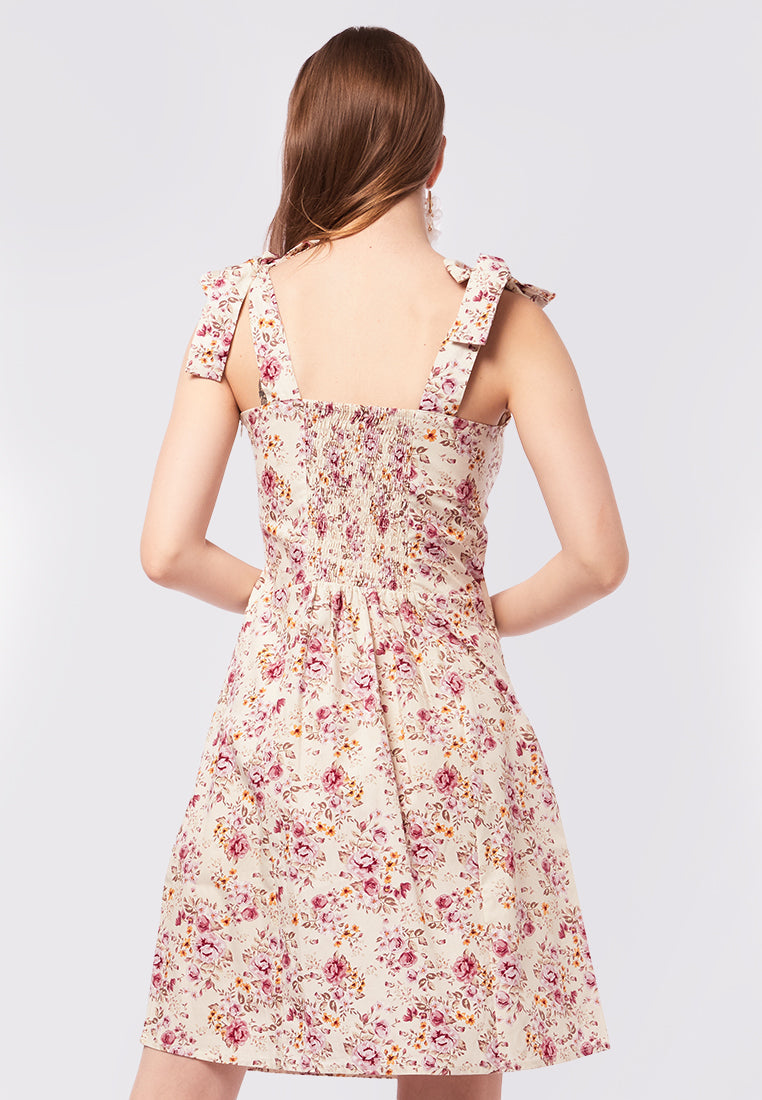 Floral Strappy Midi Dress