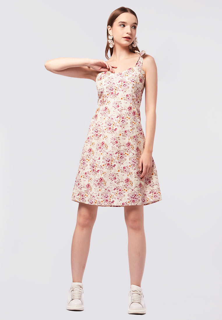 Floral Strappy Midi Dress
