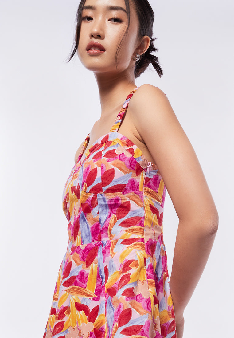 Printed Flare Mini Dress