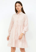 Long Sleeve Midi Dress with Tier Details