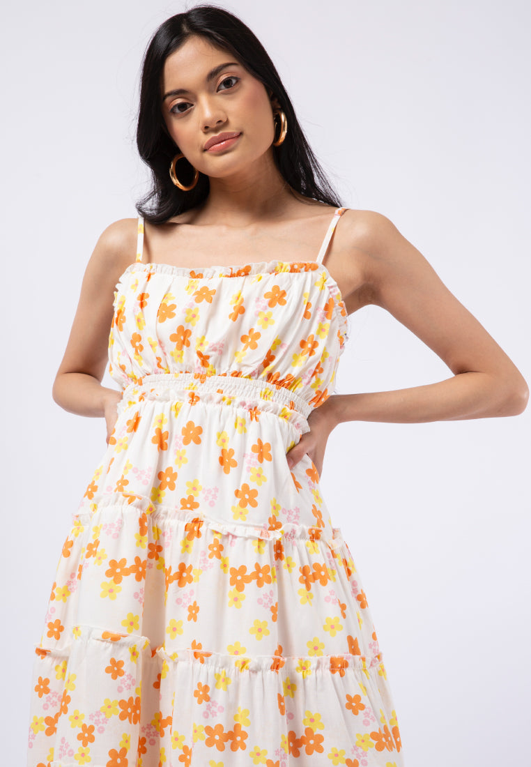 Sleeveless Baby Doll Midi Dress
