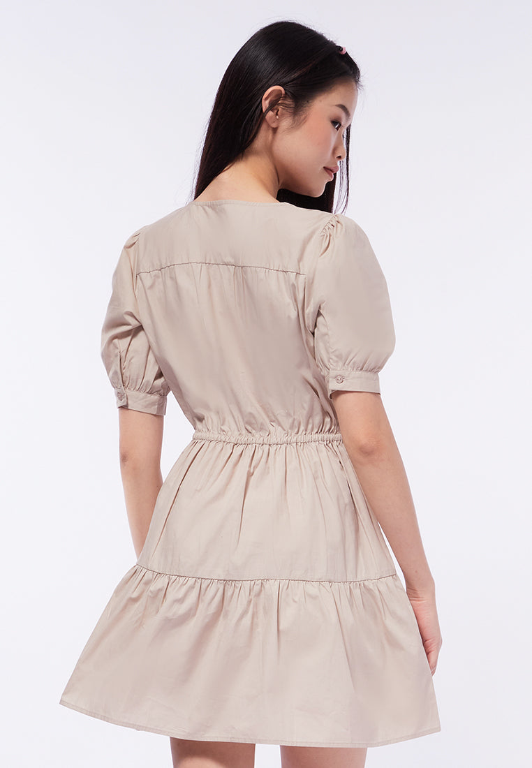 V-Neck Mini Dress