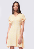 V-Neck Printed Mini Dress