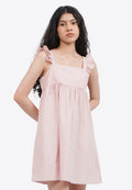 Sleeveless Mini Dress with Frills Strap