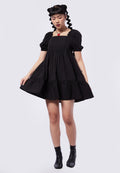 Puff Sleeve Tiered Mini Dress