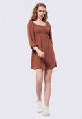Puff Sleeves Mini Dress
