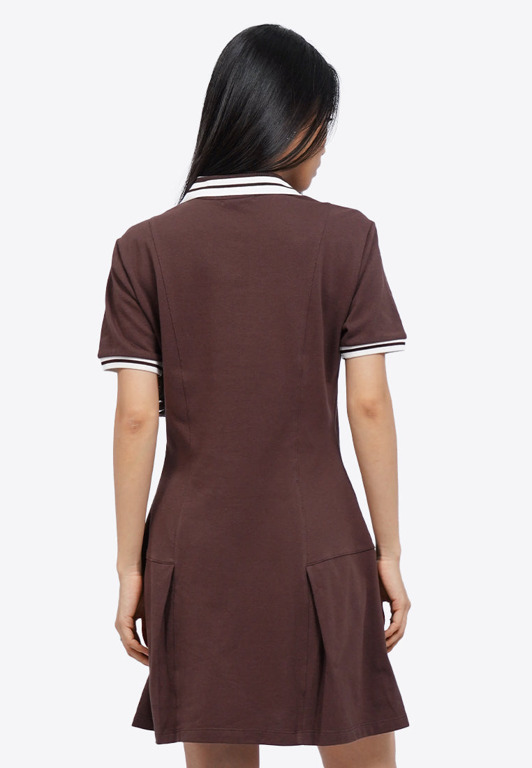 Contrast Rib Mini Dress