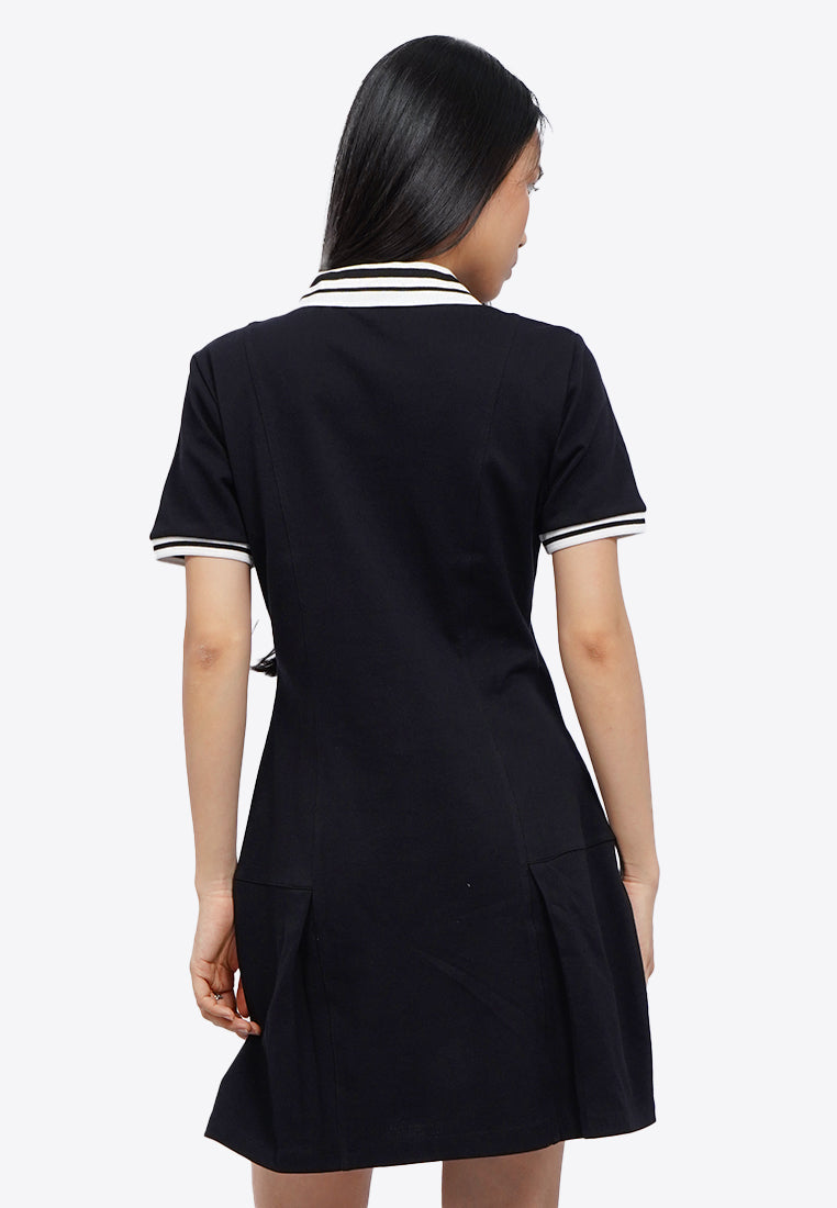 Contrast Rib Mini Dress