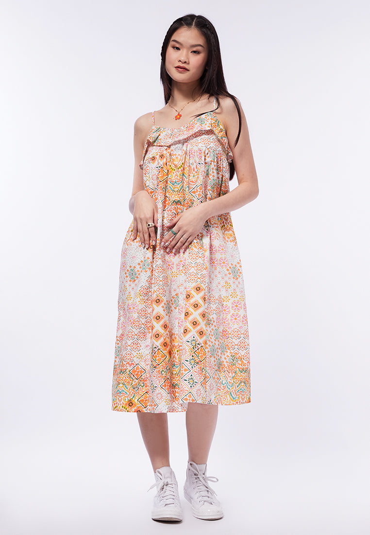 Gathered Midi Dress