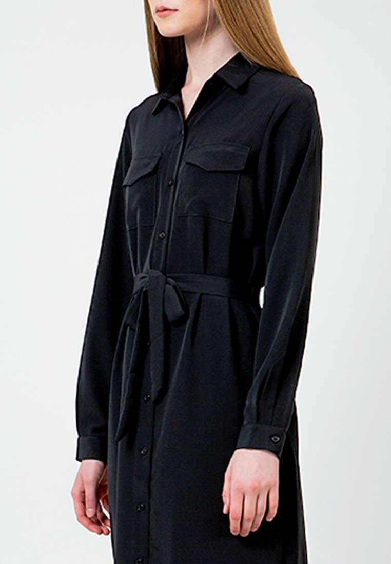 Black Maxi Shirt Dress