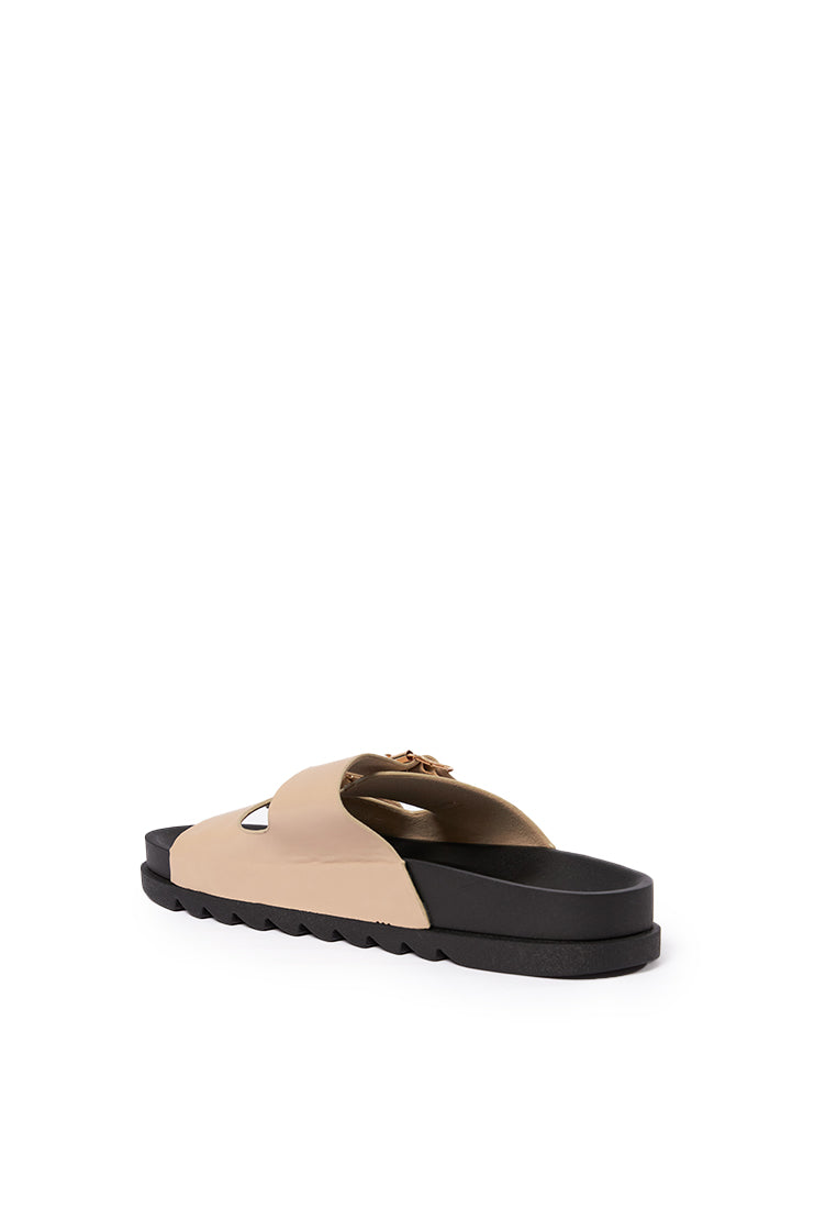 Double Buckle Sandals Taupe