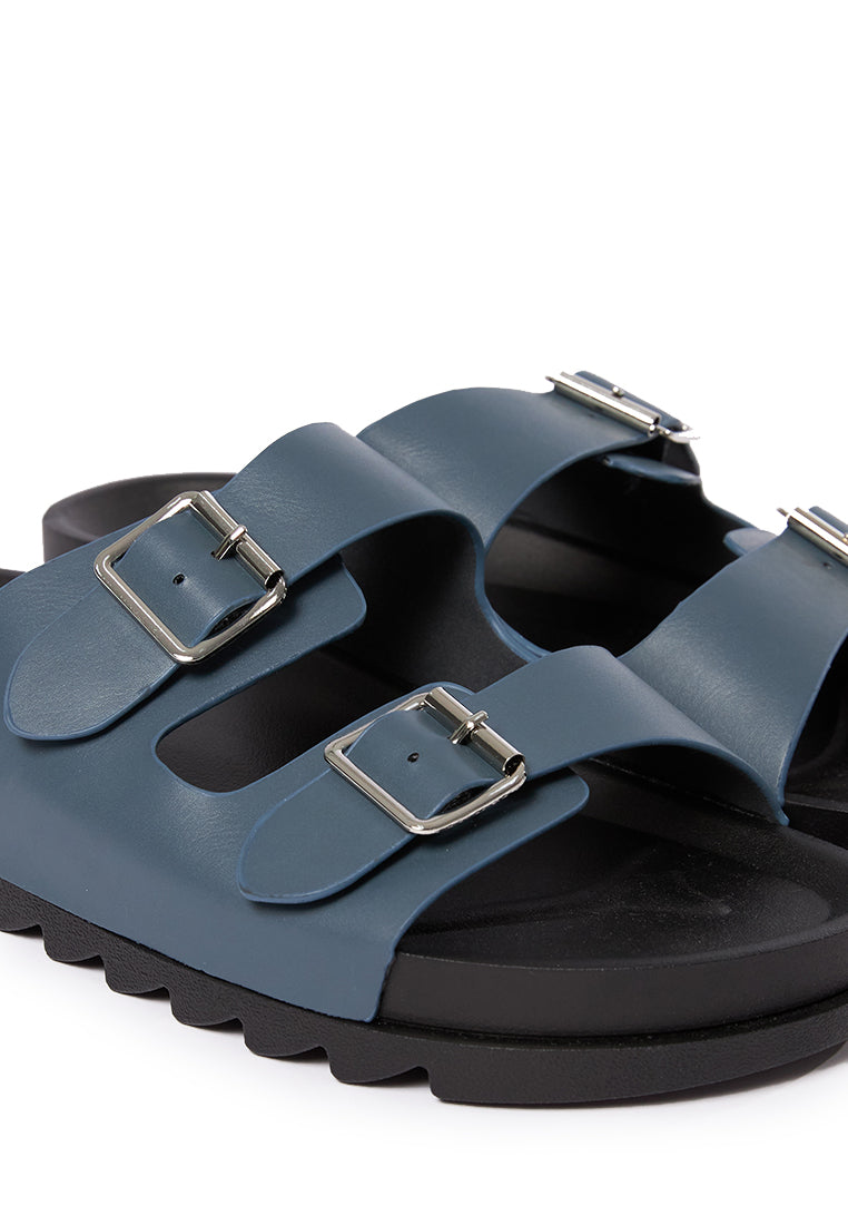 Double Buckle Sandals L.Grey