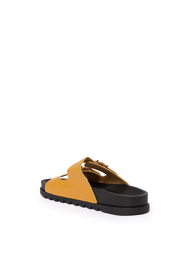 Double Buckle Sandals Mustard
