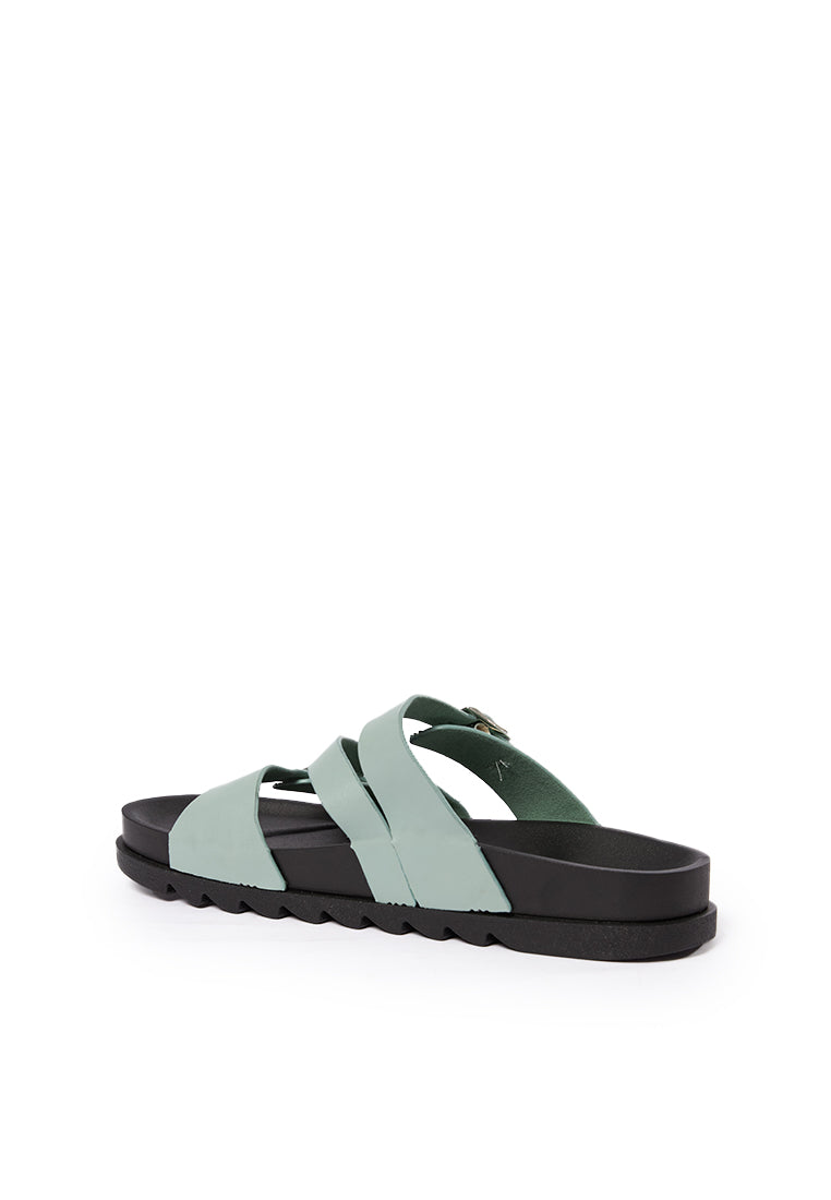 Triple Straps Sandals Dusty Green