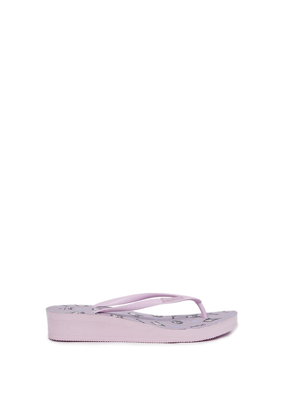 Kuromi Flip Flop Soft Pink