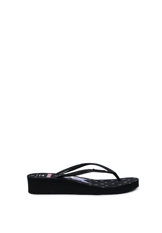 Kuromi Flip Flop Black