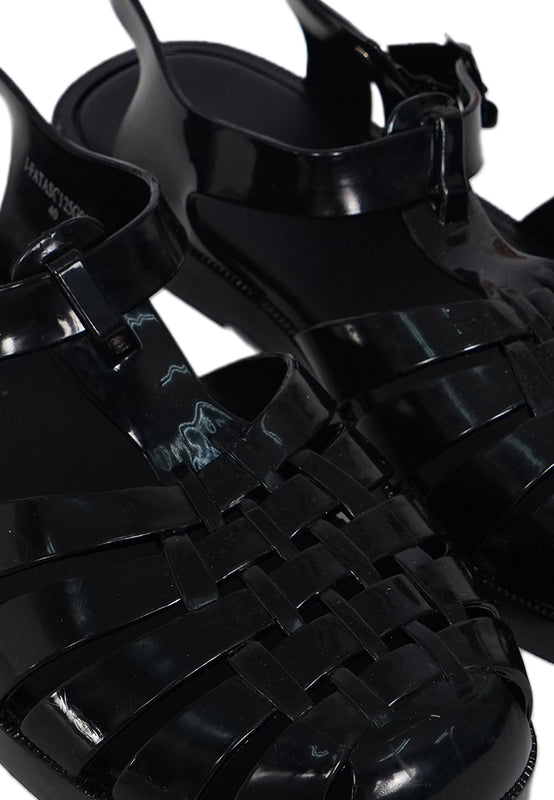 Black Jelly Sandals