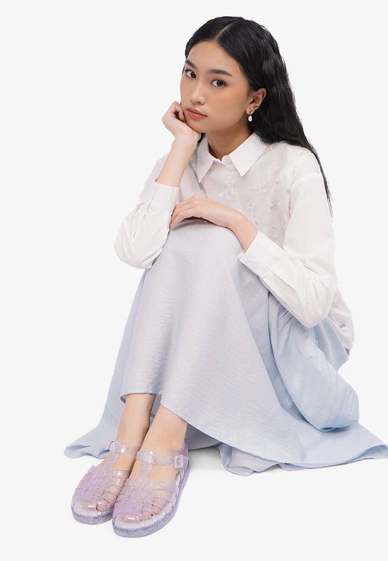 White Jelly Sandals