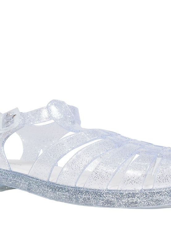 White Jelly Sandals