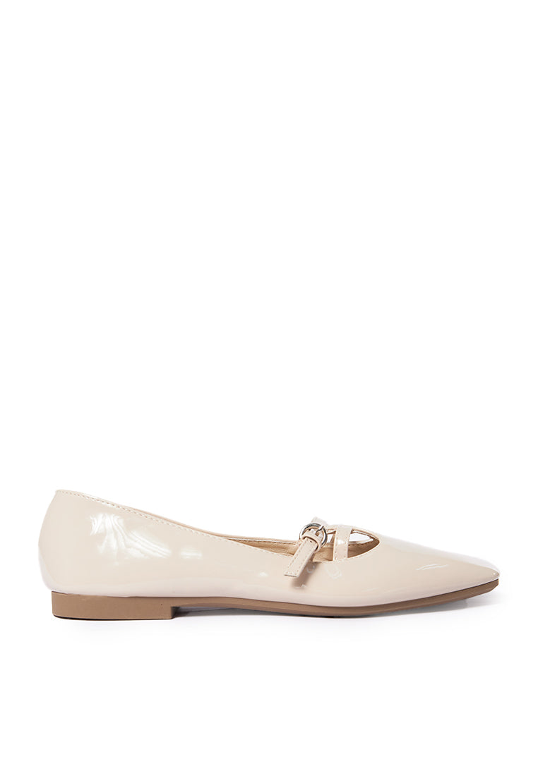 Cream Ballerina Flats