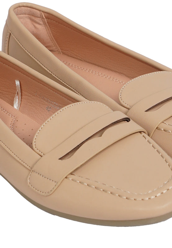 Flat Shoes Lt Brown