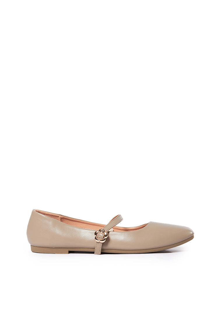 Khaki Ballerina Flats
