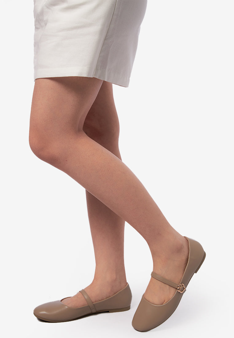 Khaki Ballerina Flats