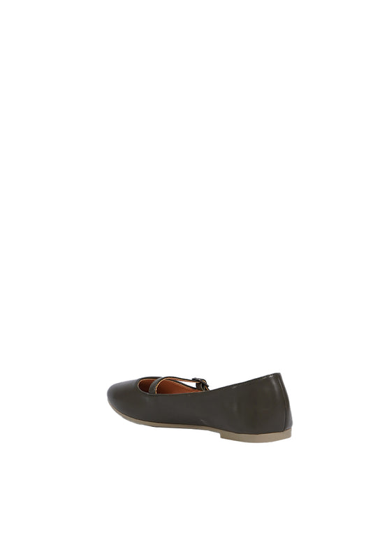 Olive Flat Shoes